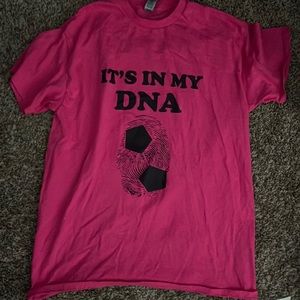 pink soccer t-shirt